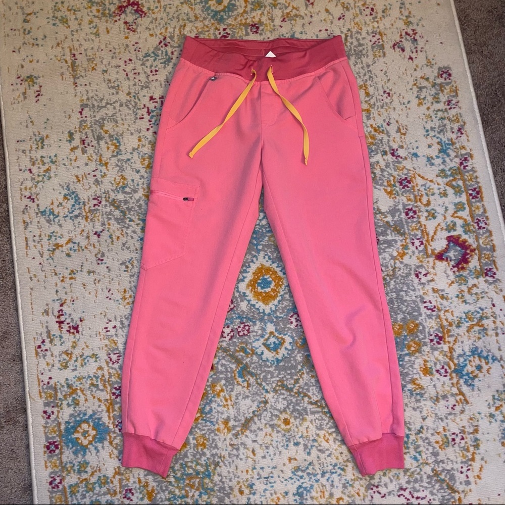 Figs Neon Pink Zamora Joggers